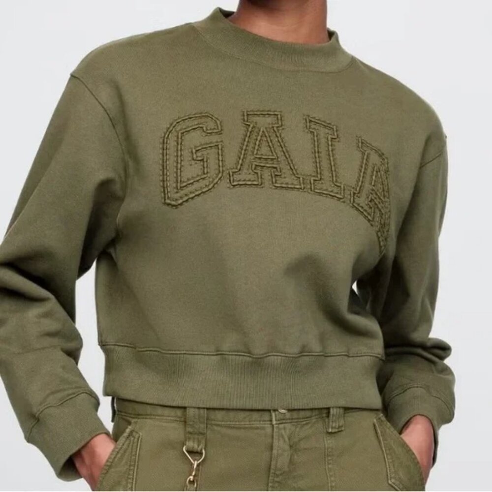 Gap x Cult Gaia Cropped Logo Sweatshirt